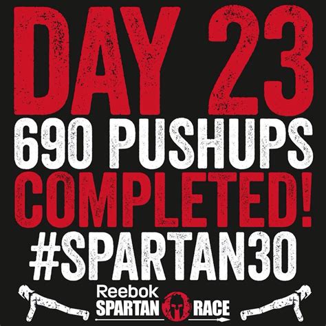Sr 30 Day Push Up Reebok Spartan Race Push Up Challenge Challenges