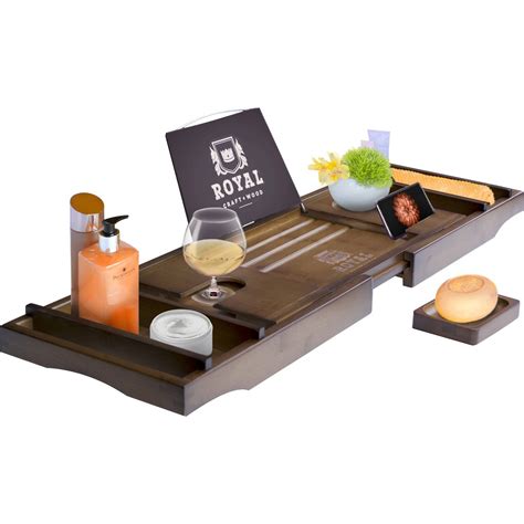 If relaxing in a warm and sudsy tub with a tray full of multiple beverages, snacks, beauty products, and tech devices streaming celine. Bamboo Bathtub Tray for Reading, Brown - Buy Online at ...