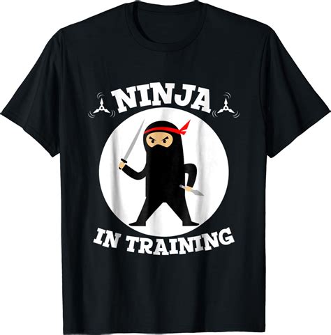 Ninja In Training Cool Ninja Warrior T Shirt For Kids