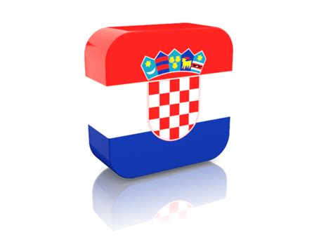 World cup 2014 country flags icons in pack: Rectangular icon. Illustration of flag of Croatia