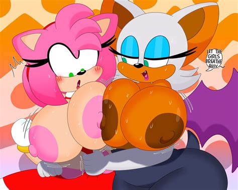 Rule 34 2girls 3barts Amy Rose Anthro Ass Assisted Exposure Bat Big Ass Big Breasts Bodysuit