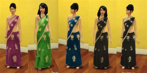 Mod The Sims Indian Sarees Sari