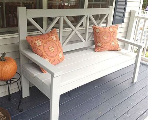 See more ideas about bench, front porch bench, porch bench. iamahomemaker.com | Diy bench outdoor, Furniture plans ...