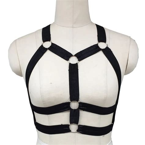 gothic body harness belt sexy lingerie ring decoration halter bondage cage harness bra women
