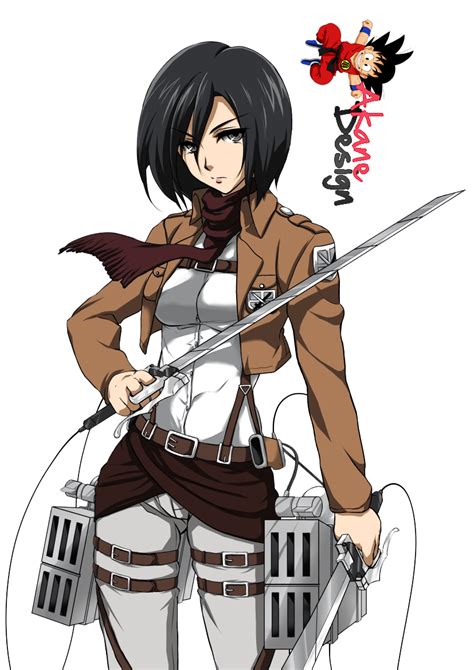 Mikasa Ackerman Render By Mikumendoza2 On Deviantart