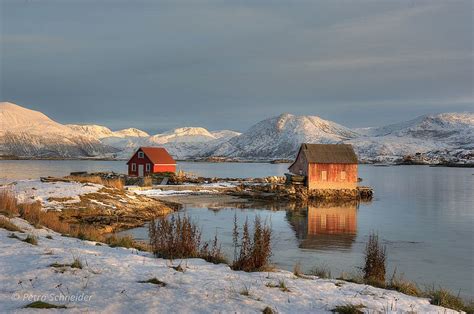 Hillesoy Sommaroy Troms Northern Norway Troms Winter Landscape