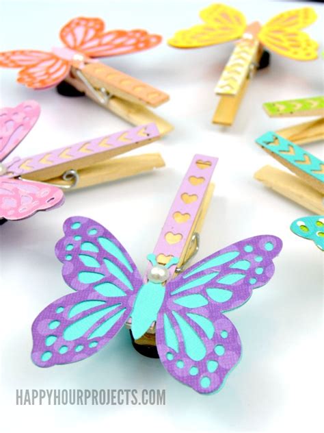 Butterfly Clothespin Magnets Happy Hour Projects