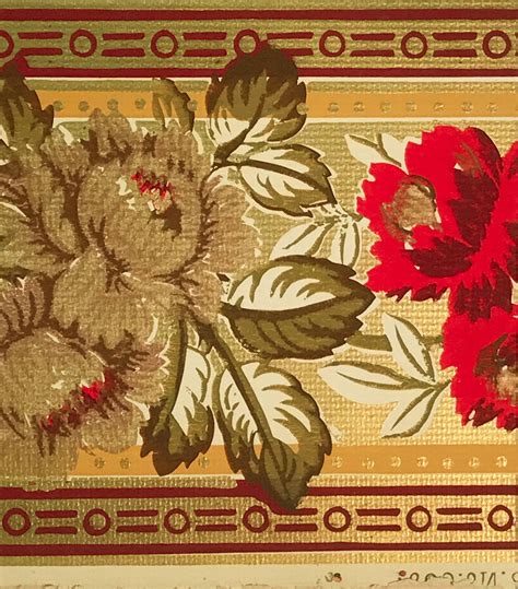 3 Band Gilt Floral Borderantique Wallpaperwall Art