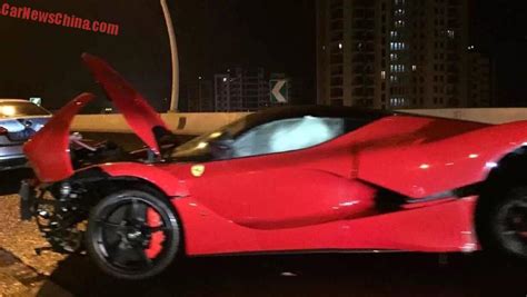 Ferrari Laferrari Crashes In China