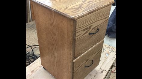 Woodworking tutorial project that any woodworker can make with basic woodworking. Free 2 Drawer Wood File Cabinet Plans | www.stkittsvilla.com