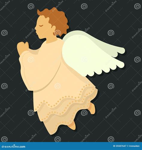 Angel In Prayer Stock Vector Illustration Of Heavenly 35507647