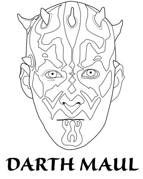 Darth Maul Coloring Pages Coloring Home