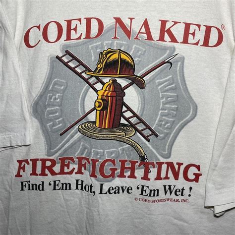 Coed Naked Fire Fighting Coed Sportswear Adult Xl Depop