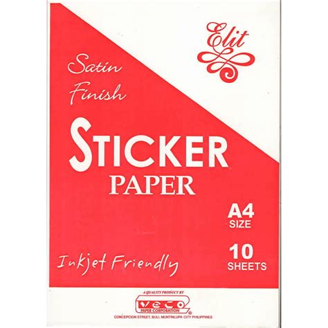 Veco Sticker Paper A4 Matteglossysatin Shopee Philippines