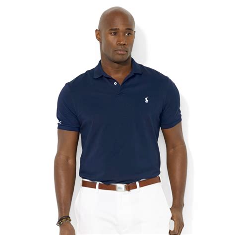 Polo Ralph Lauren Polo Rlx Big And Tall Performance Polo Shirt In Blue
