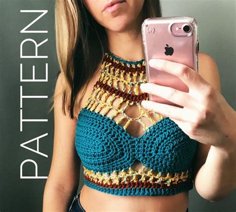 Crochet Bralette Pattern Crochet Top Pattern Bralette Top Etsy Crochet Bralette Pattern