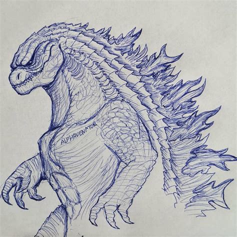 Image May Contain Drawing Fondo De Pantalla De Godzilla Dibujos De