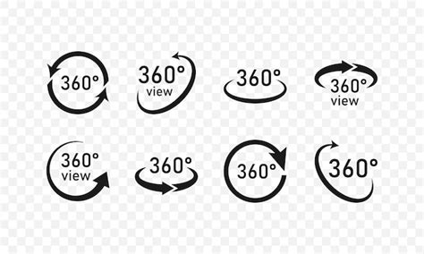 Premium Vector 360 Degree View Related Vector Icons Design Template