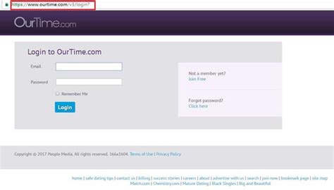 Member Auto Login And Sign In Issue On Ourtime Dating Login