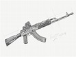 AK-47 Pencil Sketch by mykooooooo on DeviantArt