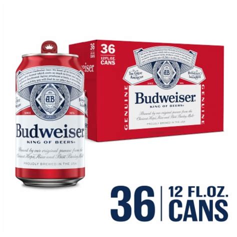 Budweiser Lager Beer 36 Pk 12 Fl Oz Kroger