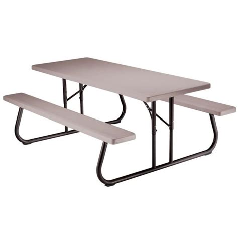 Lifetime 6 Ft Folding Picnic Table In Putty The Home Depot Canada