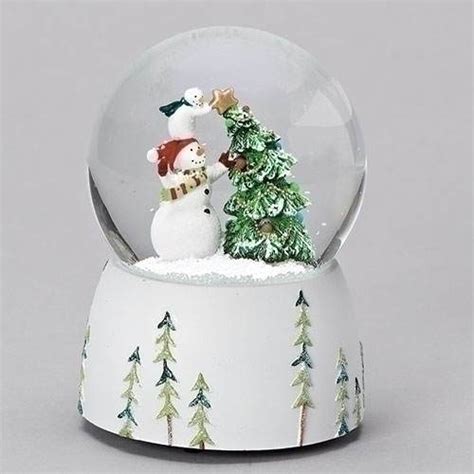 Snowman With Christmas Tree Snow Globe Item 134355 The Christmas Mouse