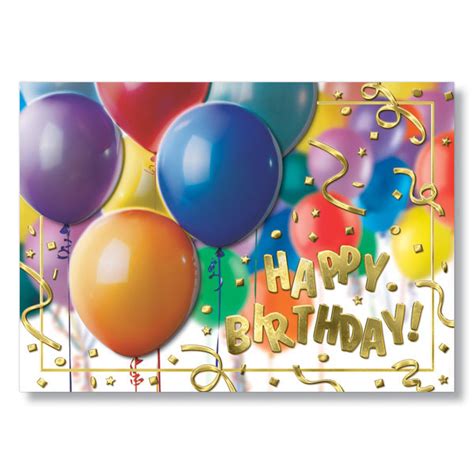 Balloon Cluster Happy Birthday Cards For Cheerful Birthday