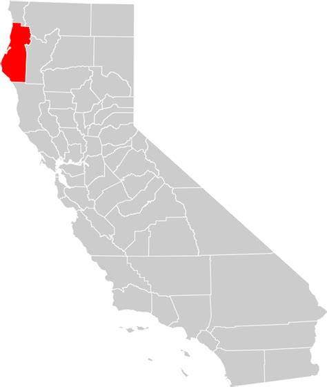 California County Map Humboldt County Highlighted Svg Clip Arts