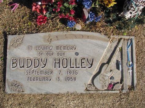Buddy Holly Grave Lubbock Cemeterytexas Usa January 2009 A Photo