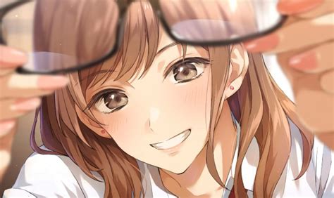 Wallpaper Smiling Anime Girl Close Up Pretty Face Wallpapermaiden