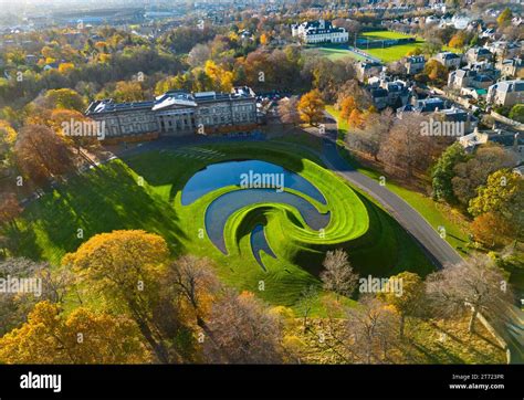 Aerial View In Autumn Of National Galleries Of Scotland Modern One And