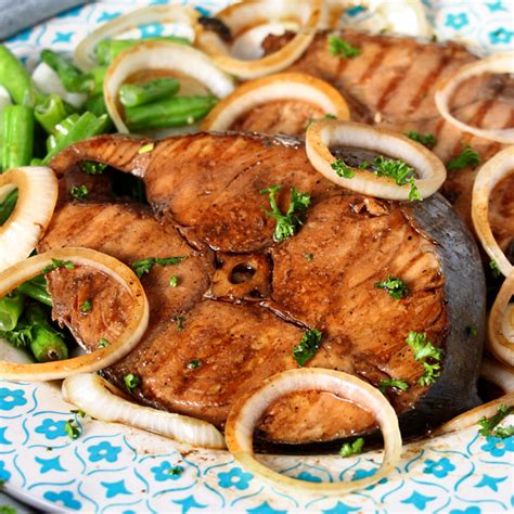Fish Steak Mackereltanigue Filipino Stylefoxy Folksy