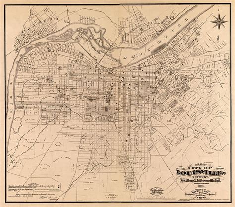 Map Of Louisville 1873 Photograph By Andrew Fare Pixels