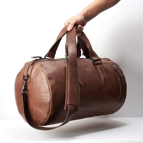 Substantial Duffle Bag Brown Leather Duffle Bag Men Leather Duffle