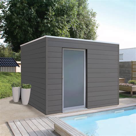 Abri Chalet De Jardin Toit Plat En Bois Composite BOX GARDIVAL