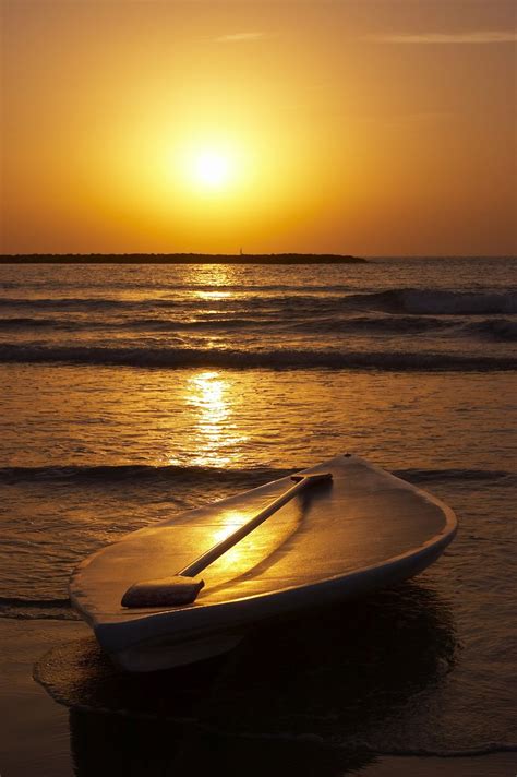 Free Boat Beach Sunset Stock Photo