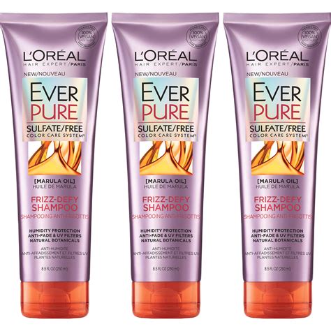 L Oreal Paris Hair Care Everpure Sulfate Free Frizz Defy Conditioner 3 Count Beauty
