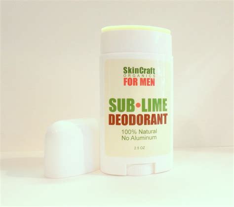 Organic Deodorant For Men Fresh Citrus Lime Scent Sub Lime