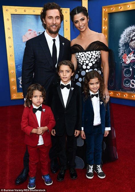 Matthew Mcconaughey And Wife Camila Alves Arrive With Their Three Kids