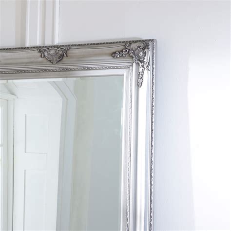 Extra Large Ornate Silver Wallfloor Mirror