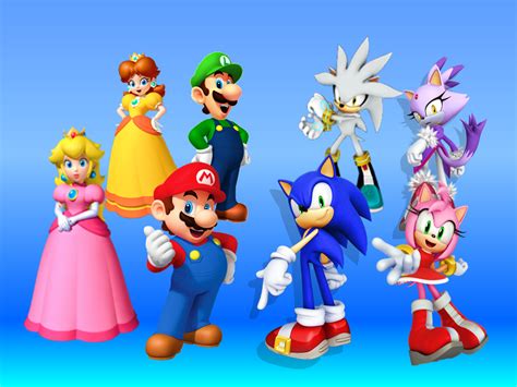 Mario And Sonic And His Friends Wallpaper By 9029561 On Deviantart