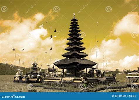 The Pura Bedugul In Bali With Monochrome Finishing Stock Photo Image Of Darkness Temple