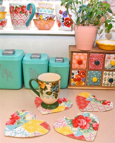 Small rugs keep the floor clean but they are also instant decorative kitchen decor. Pioneer Woman~Vintage Floral~Kitchen Decor~Quilted Mug ...