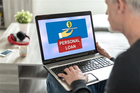 Personal Loan Concept On A Laptop Screen Stock Image Image Of Finance