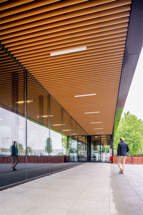 Exterior Soffit — Acoustic Wood By Eomac Modern Exterior