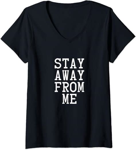 womens stay away from me social distancing v neck t shirt clothing shoes and jewelry