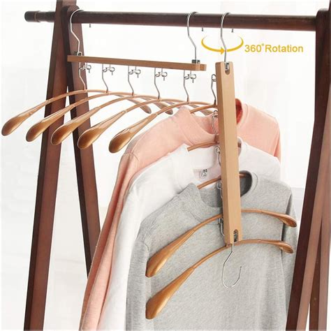 Clothes Hangers Space Savers Wooden 5 In 1 Magic Coat Hangers Multi