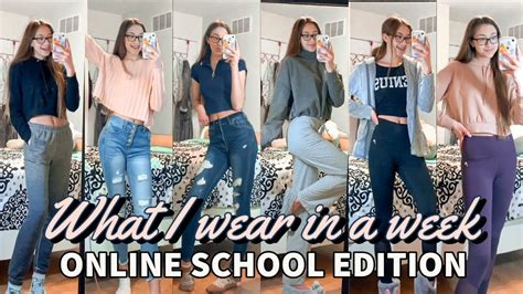 What I Wear In A Week Online School Edition Ootw Youtube