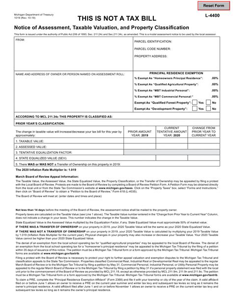 Form L 4400 1019 Download Fillable Pdf Or Fill Online Notice Of